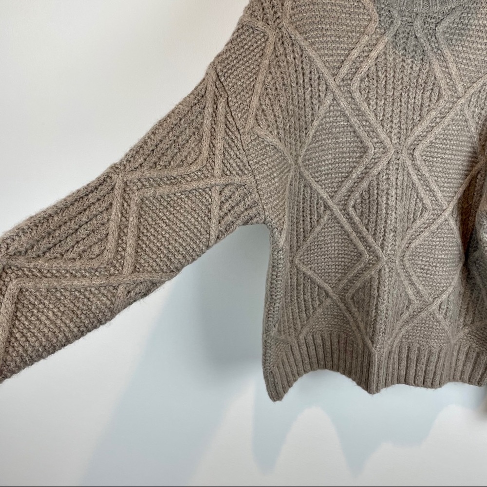 NWT CASLON Taupe Chunky Turtle Neck Sweater Size M - Picture 8 of 10